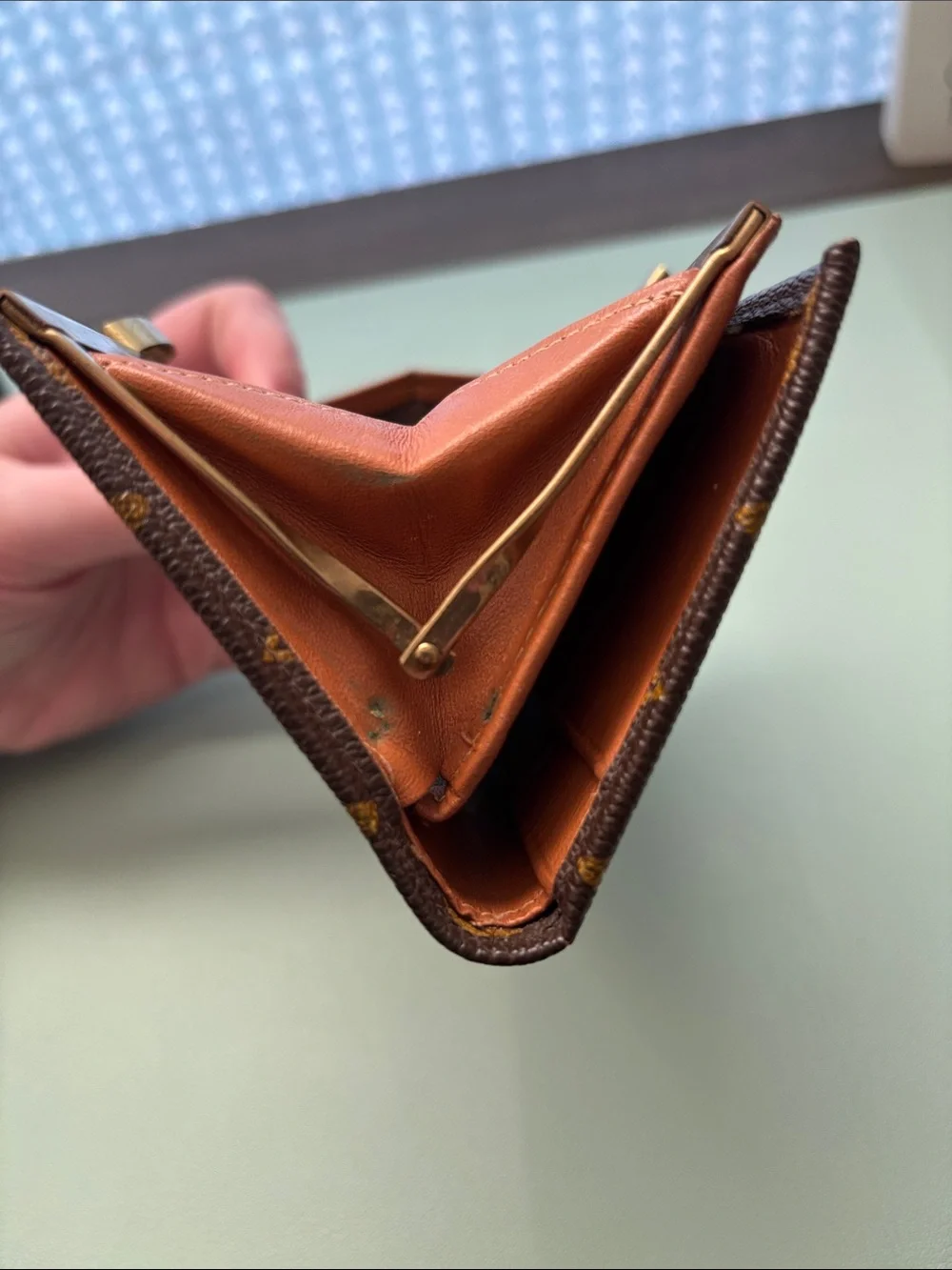 Louis Vuitton Monogram Canvas Wallet in Brown with Gold Hardware